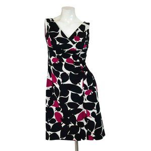 Donna Ricco Floral Sleeveless Ruched Sheath Dress